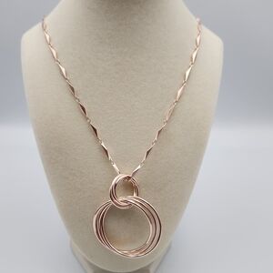 Elegant Rose Gold Tone Necklace